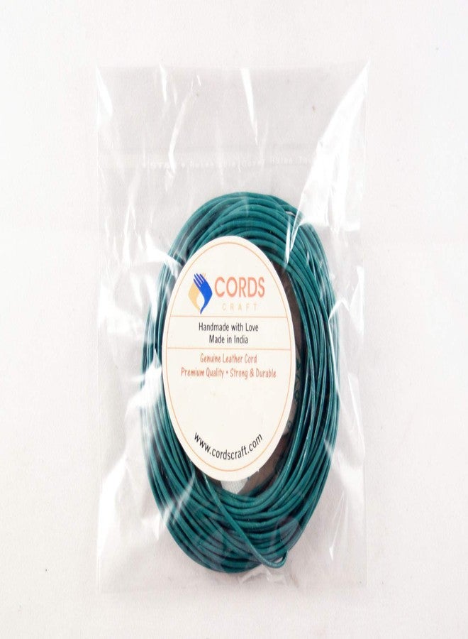 Cords Craft 1 mm Leather Cords Round for Necklace, Jewelry Making 10 Meters (10.93 Yards) Cording for Beading Work DIY Project Turquoise Color - Image 2
