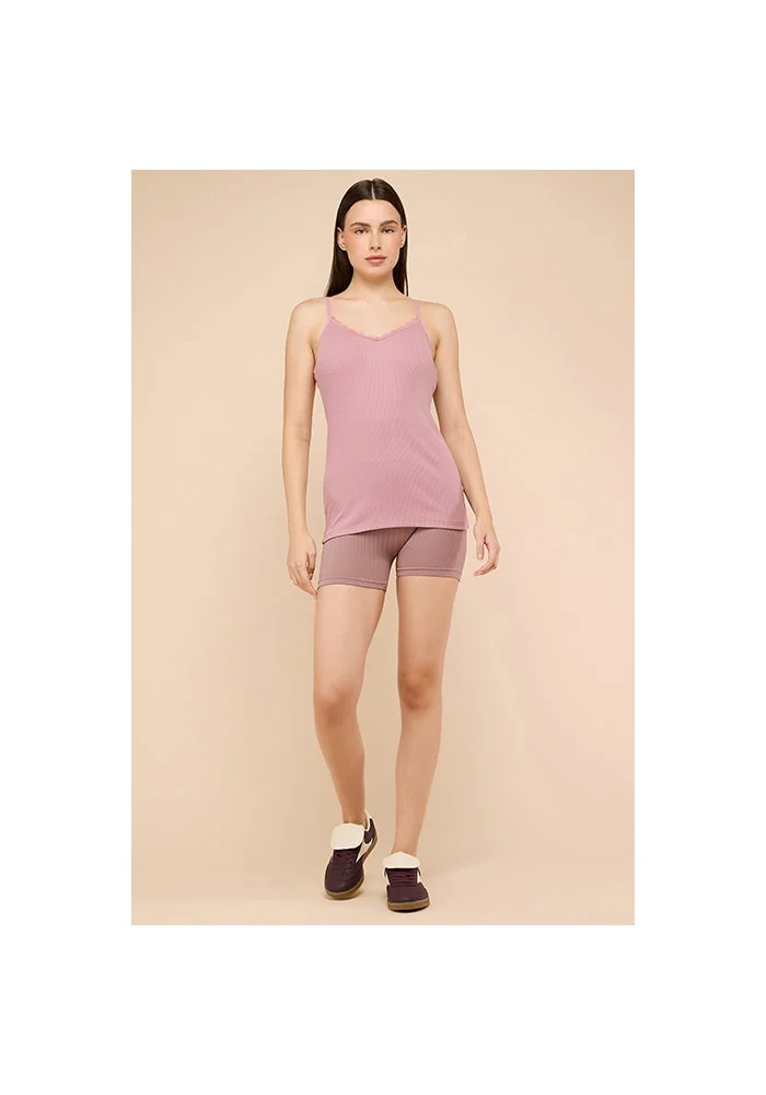 أر أند بي Lace Trim Ribbed Camisole