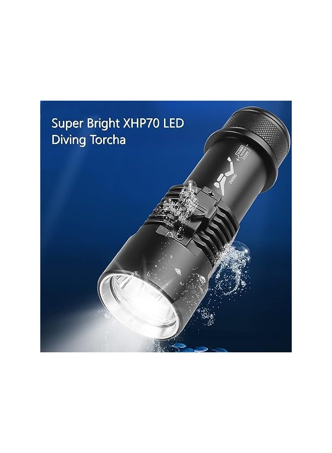 promass Diving Flashlight - 2000 Lumens Rechargeable Scuba Dive Lights IPX8 Waterproof Underwater Led Flashlights Super Bright Submersible Torch Lights for Under Water Deep Sea Snorkeling Cave at Night - Image 3