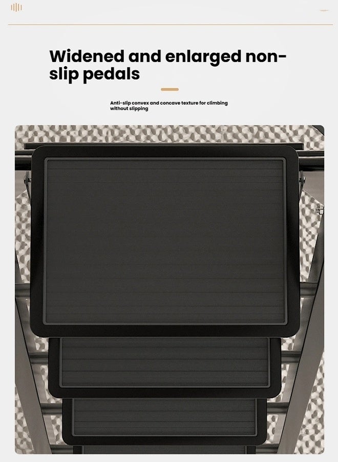 LEXIN Sturdy 4-Step Folding Ladder with Anti-Slip Pedal, Portable Iron Step Stool for Kitchen, Household, Indoor & Outdoor Use - Image 3