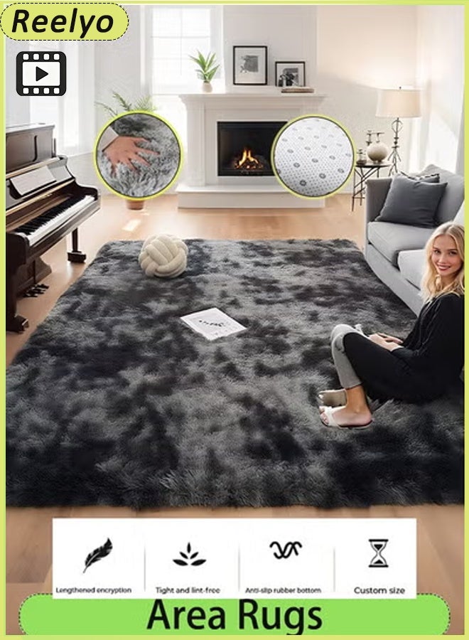 Reelyo Area Rugs for Bedroom, Living Room Fluffy Rug, Large Area Rug Shag Shaggy Carpet Soft Plush Furry Bedside Rugs, Machine Washable Area Rugs for Kids Girls Boys Home Decor Anti Slip - Image 1