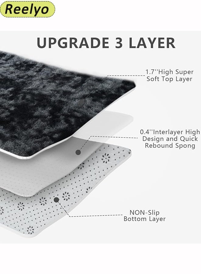 Reelyo Area Rugs for Bedroom, Living Room Fluffy Rug, Large Area Rug Shag Shaggy Carpet Soft Plush Furry Bedside Rugs, Machine Washable Area Rugs for Kids Girls Boys Home Decor Anti Slip - Image 3