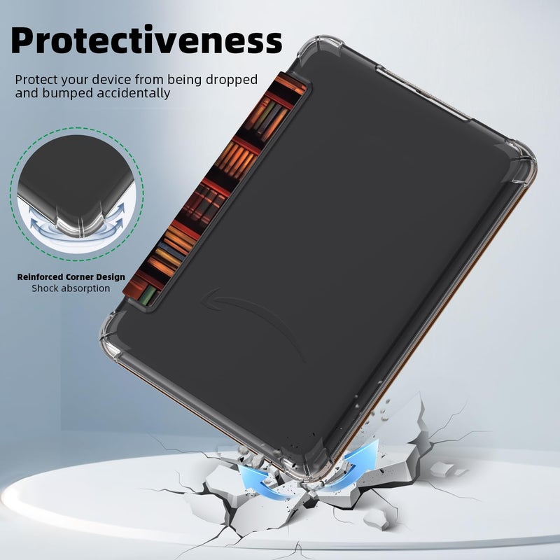 Famavala Slim Case Compatible for 7" Inch (12th Generation, 2024 Release), with Auto Wake/Sleep, Soft TPU Back Cover, no fit Pocketbook Era Color 2 Tab (Book Shelf) - Image 5