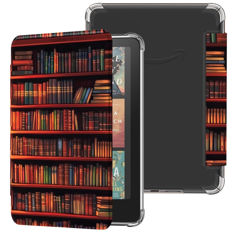 Famavala Slim Case Compatible for 7" Inch (12th Generation, 2024 Release), with Auto Wake/Sleep, Soft TPU Back Cover, no fit Pocketbook Era Color 2 Tab (Book Shelf) - Image 1