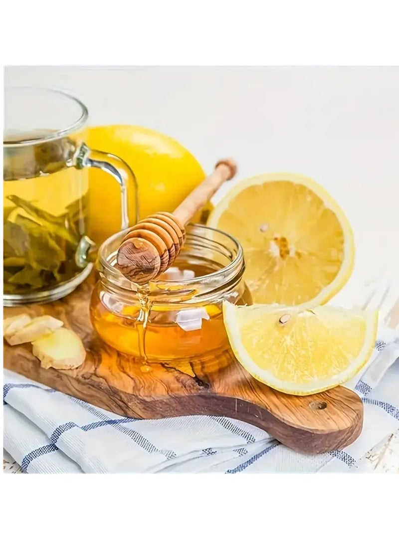 Lavish Natural Wood Honey Spoon | 16CM | 6-PACK | Honey Dipper Sticks | Drizzling | Stirring | Dispensing Honey | Jam | Syrup | Eco-Friendly | Kitchen & Party Favors - Image 3