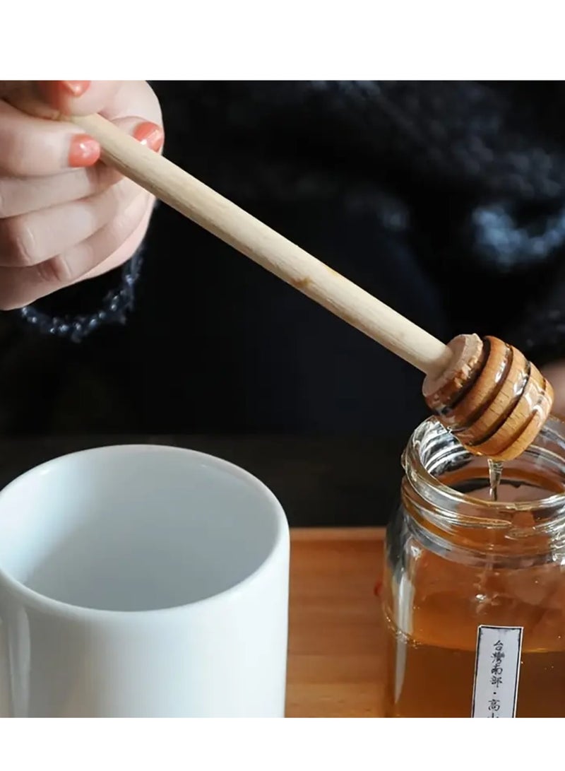 Lavish Natural Wood Honey Spoon | 16CM | 6-PACK | Honey Dipper Sticks | Drizzling | Stirring | Dispensing Honey | Jam | Syrup | Eco-Friendly | Kitchen & Party Favors - Image 4