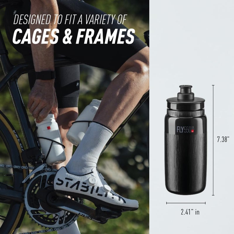 ELITE Fly Tex Water Bottle, Clear, 950ml - Image 3