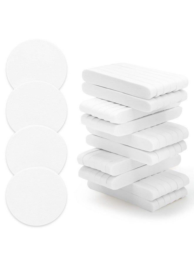 Luxiv Cs Facial Sponge Compressed, Luxiv Face Cleansing Sponge Estheticians Compressed Makeup Facial Sponge Round Wash Face Sponges For Women Compress Exfoliating Removal Sponge (White) - Image 1