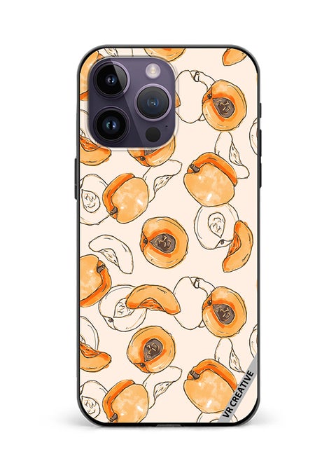 Protective Case Cover For Apple iPhone 15 Pro Max Apricot Design Multicolour