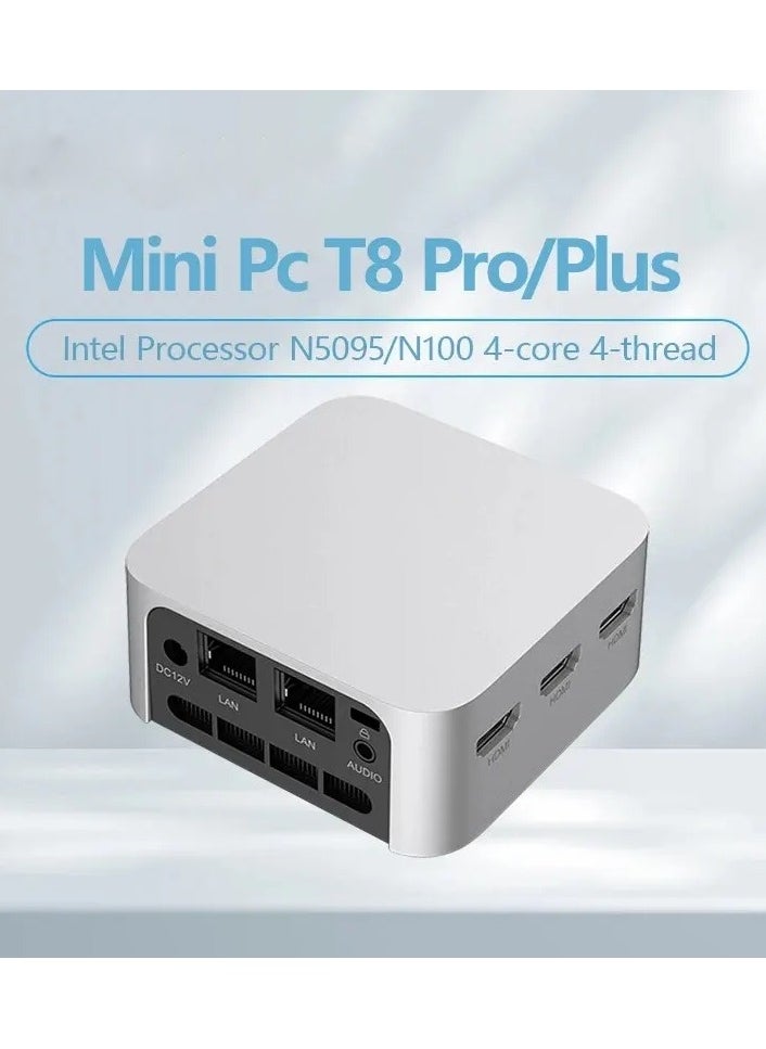 AROAQ - T8 Pro Plus Mini PC Intel 11th Gen Jasper Lake Celeron N5095 Desktop Gaming Computer 8GB 256GB DDR4 WIFI5 BT4.2 - Image 1