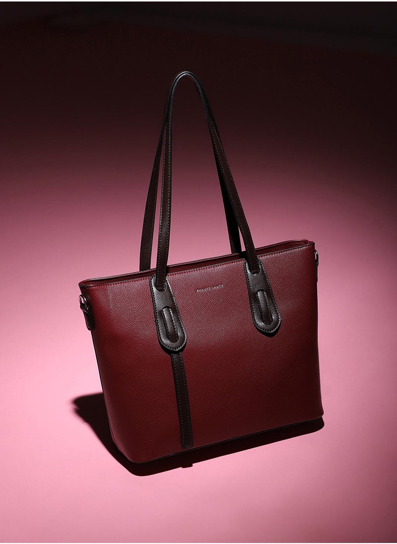 Haute Sauce - On The Go Tote Bag - Maroon - Image 1