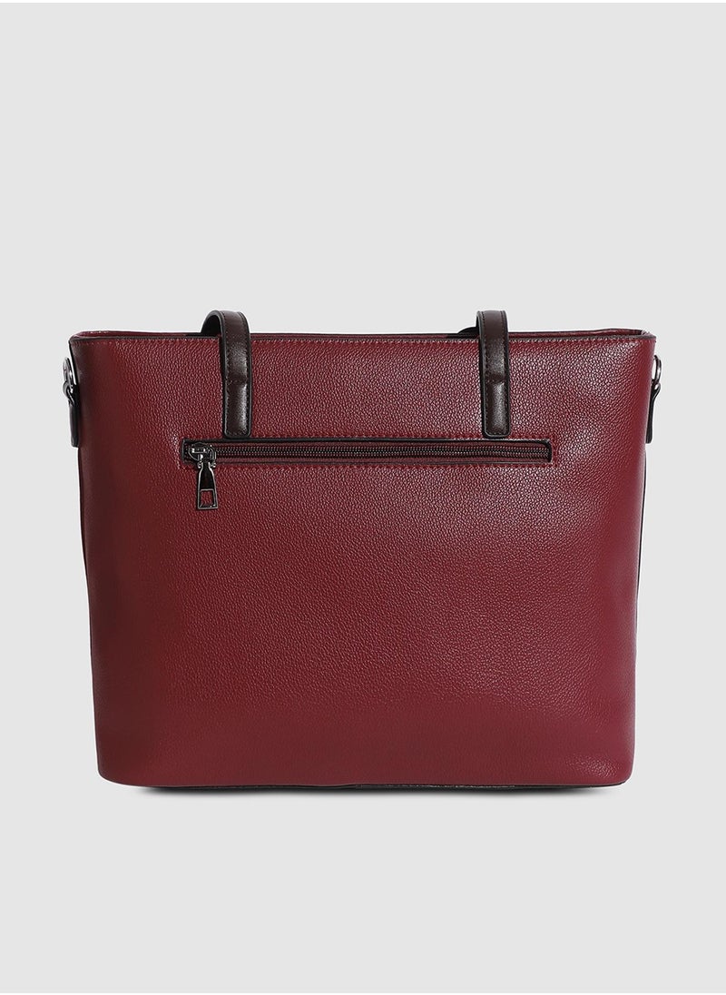 Haute Sauce - On The Go Tote Bag - Maroon - Image 1