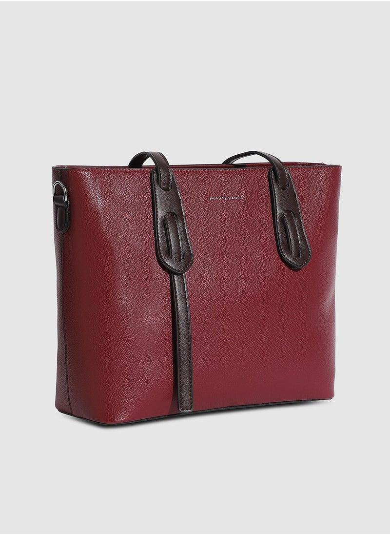 Haute Sauce - On The Go Tote Bag - Maroon - Image 1