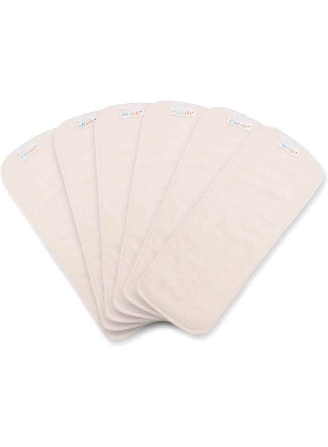 ALVABABY أ inserts حفاضات القماش من ALVABABY - 4 طبقات من الفيسكوز المستخرج من الخيزران - فائقة الامتصاص للماء - Image 1