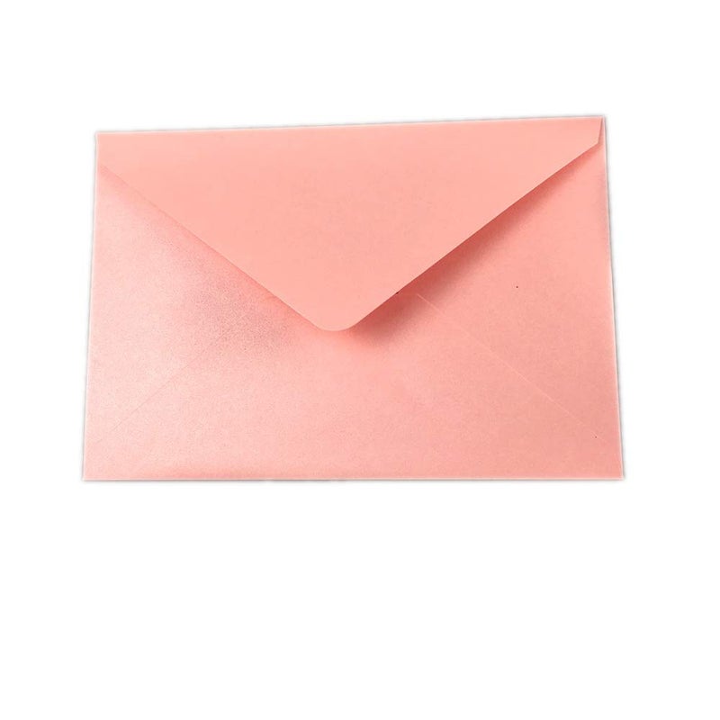 Lucky Star 25 PCS Pearl Pink Envelopes A7,5.35 x 7.7 inches, Perfect for 5x7 Wedding Invitation Cards,Birthday Greeting RSVP Invite - Image 1