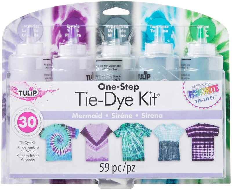 Tulip OneStep TieDye Kit 37934 OneStep Tie Kit Fabric Dye Mermaid - Image 1