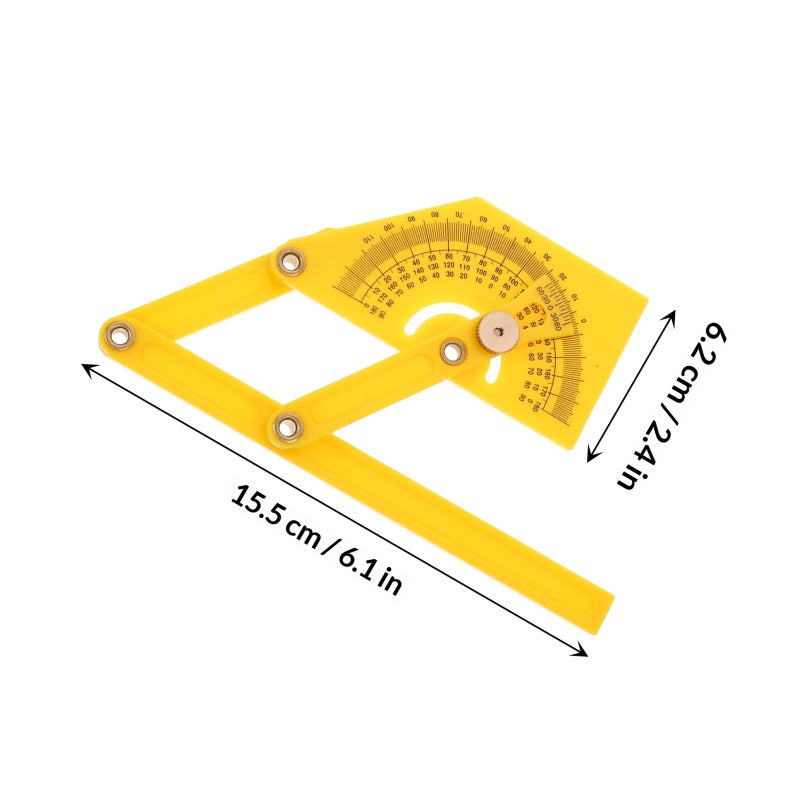 2 Pcs Professional Protractor Angle Finder Ruler Woodworking Measurement Tool - Image 2
