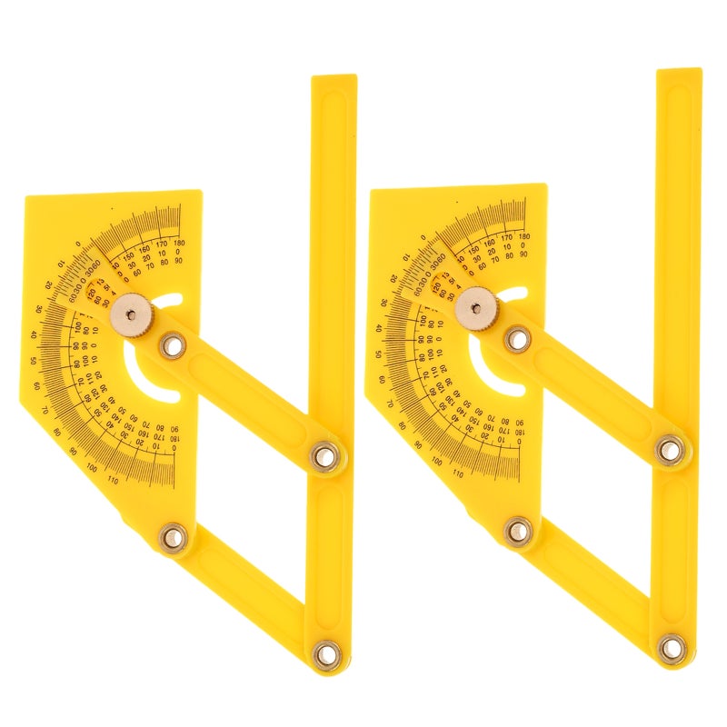 2 Pcs Professional Protractor Angle Finder Ruler Woodworking Measurement Tool - Image 5