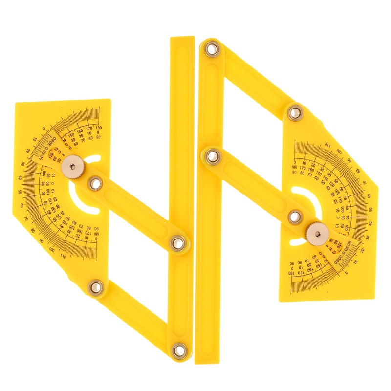 2 Pcs Professional Protractor Angle Finder Ruler Woodworking Measurement Tool - Image 4