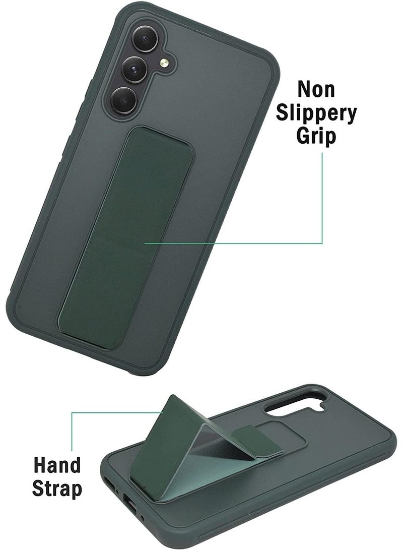 Samsung Galaxy A17 Back Stand Case Magnetic Car Holder Soft Silicone Horizontal & Vertical Kickstand Cover Wrist Strap Full protection Case for Samsung Galaxy A17 - Image 3