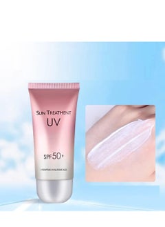 ماركة غير محددة 2 قطعة كريم واقي من الشمس للأشعة فوق البنفسجية SPF 50 كوري ، كريم واقي من الشمس عزل للأشعة فوق البنفسجية SPF 50 ، واقي من الشمس بأكسيد الزنك وثاني أكسيد التيتانيوم ، صبغة شفافة لتوهج صحي 60 جم * 2  - Image 4