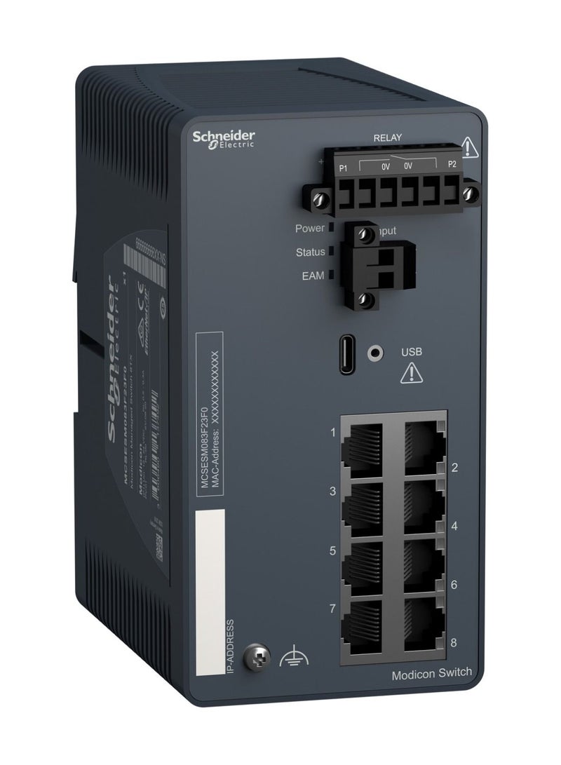 Modicon Managed Switch - 8 ports for copper