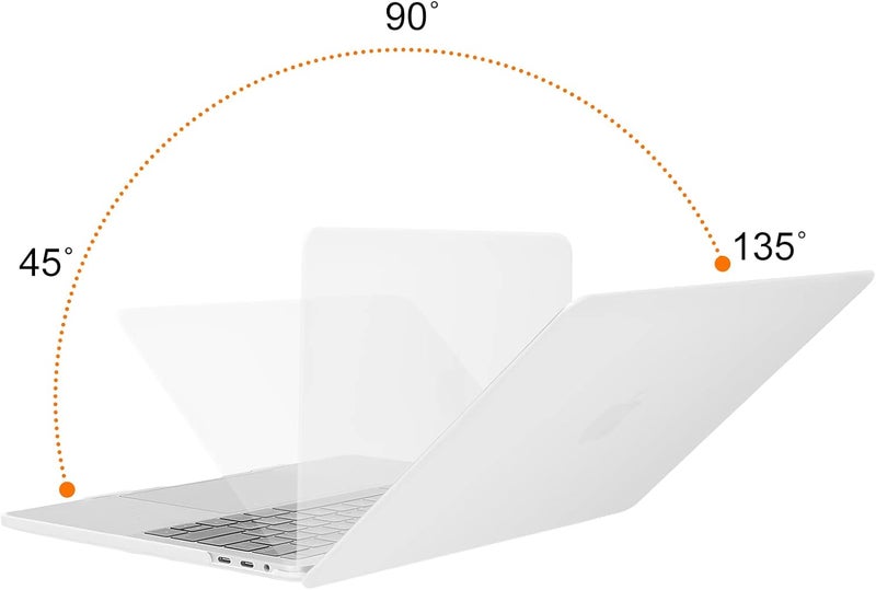 موسيسو MOSISO متوافق مع حافظة MacBook Pro مقاس 13 بوصة M2 2025، 2024، 2023، 2022-2016 A2338 M1 A2251 A2289 A2159 A1989 A1708 A1706، غلاف بلاستيكي صلب وغطاء لوحة المفاتيح وفيلم الشاشة وحقيبة تخزين، أبيض - Image 3