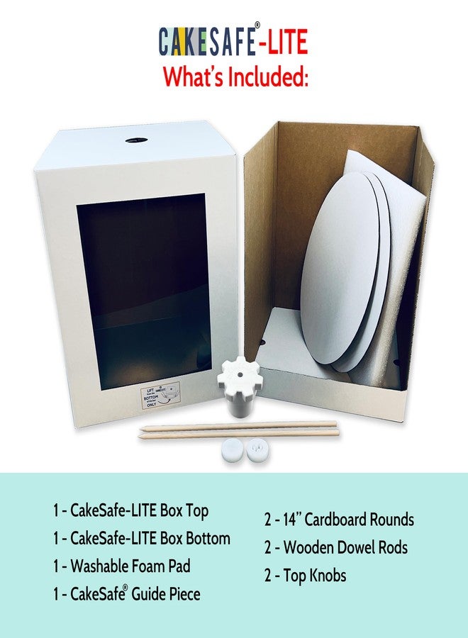 CAKESAFE حامل كيك كرتوني من CAKESAFE LITE، مقاس 14 بوصة × 14 بوصة × 13 بوصة - Image 2