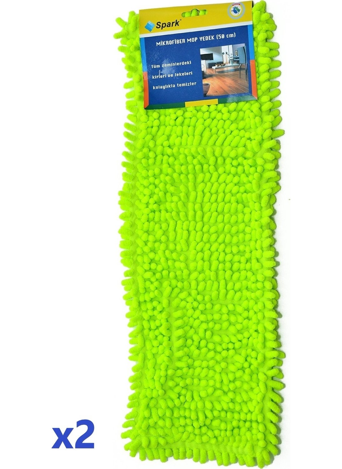 Spark 2 Pack Mop Refill Microfiber Pasta Mop 50 cm 