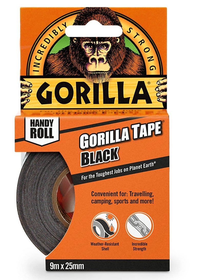 Gorilla Tape Handy Roll Black 9m - Image 1