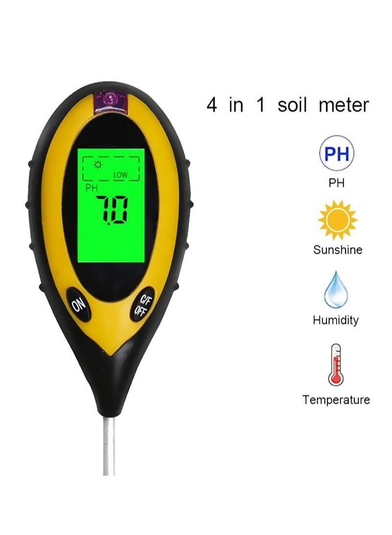 NIBEMINENT Soil Test Instrument Light Hygrometer Ph Meter Four-In-One Detector  - Image 3