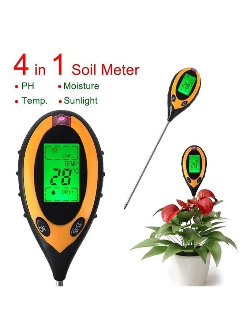 NIBEMINENT Soil Test Instrument Light Hygrometer Ph Meter Four-In-One Detector  - Image 5