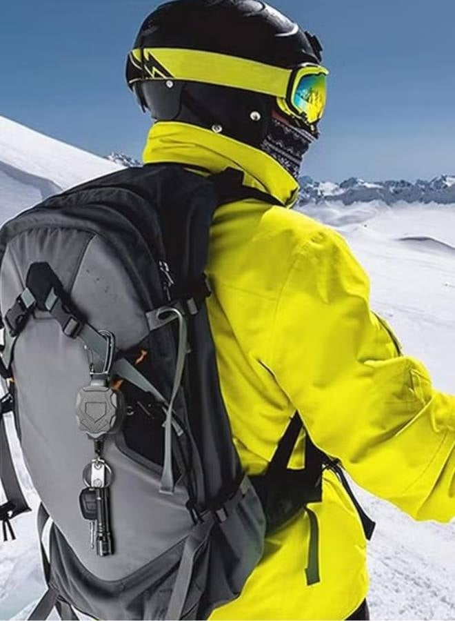 سلسلة مفاتيح مع حامل بطاقة هوية | مشبك قابل للسحب، حبل طويل متين، حامل بطاقات عمودي، حلقة مفاتيح آمنة للعمل والمكتب والسفر والمؤتمرات - Image 5