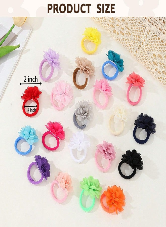 NUOSYI 20PCS Flower Bows Rubber Bands for Cat Dogs Puppy Birds Ducks Horse Chicken Pets Hair Ties Outdoor Party Girls Women Birthday Grooming Hair Accessories(Mixed, One Size) - Image 3