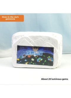 Archaeological Excavation Toy Children Digging Treasure Dinosaur Fossils Colorful Gem Luminous Gem Shell Earth Block Archaeological Wholesale-Color:Archaeological Luminous Gems (Earth Only)