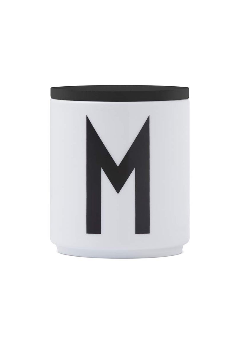 Design Letters Wooden Lid for Porcelain Cup (Black) - Image 1