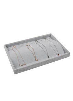 PADOM Padom Jewelry Tray Organizer, 24 Grids Necklace Pendant Organizer Watch Storage Rings Earrings Bracelet Organizer Tray Showcase Display Velvet Stackable Jewelry Storage Necklace  - Image 3