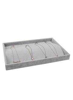 PADOM Padom Jewelry Tray Organizer, 24 Grids Necklace Pendant Organizer Watch Storage Rings Earrings Bracelet Organizer Tray Showcase Display Velvet Stackable Jewelry Storage Necklace  - Image 4