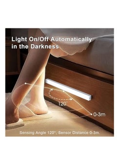 OUYoo OUYoo 4 pcs Motion Sensor LED Lighting, Battery Powered Light, Under Cabinet Light, USB Rechargeable, Dimmable, Magnetic Night Light for Kitchen, Corridor, Wardrobe, Indoor Outdoor. 20cm - White light  - Image 3