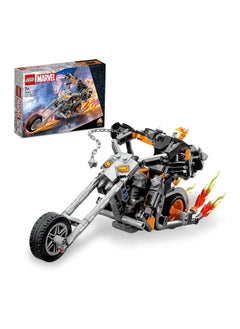 76245 Marvel Ghost Rider Mech And Bike, Buildable Motorbike Toy With Movable Action Figure, Super Hero Building Set, Gift For Kids, Boys And Girls 7 Plus Years Old