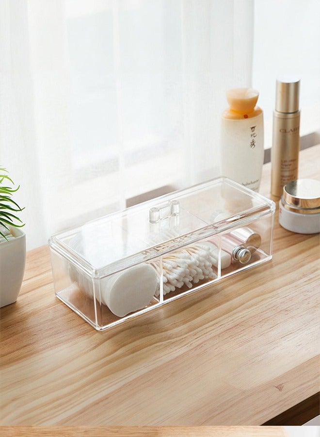 DUNISO 3 Lattices Tea Bags Holder, transparent tea bag storage with lid, tea bag partition storage rack, food storage storage container, suitable for cabinets, countertops, coffee, seasoning bags, tea leaves - Image 2