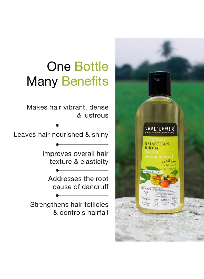 Soulflower Organic Jojoba Oil, For Skin And Hair, Cold Pressed, 100% Pure, Natural, Vegan  - Image 5