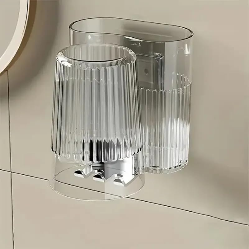 Apexx Luxury Wall-Mounted Toothbrush Holder - No-Drill, Space-Saving Bathroom Organizer for Toothpaste, Sleek Design, Multi-Color Options - Image 1