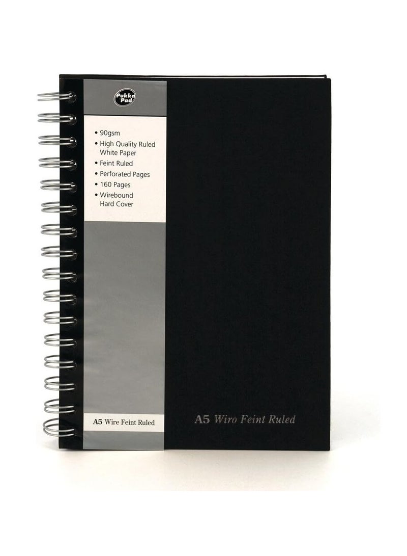 Pukka Pad, Black Wirebound Pad A5 - Image 1
