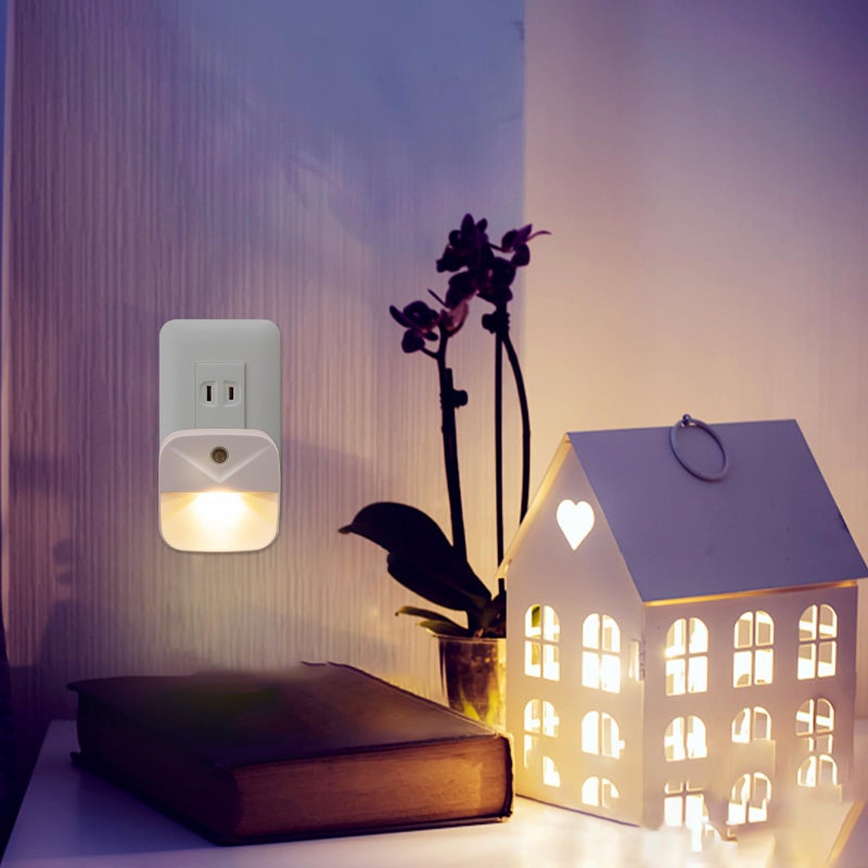 3Pcs Warm White LED Night Light With Motion Sensor For Bedroom Bathroom Hallway US Plug - Image 5