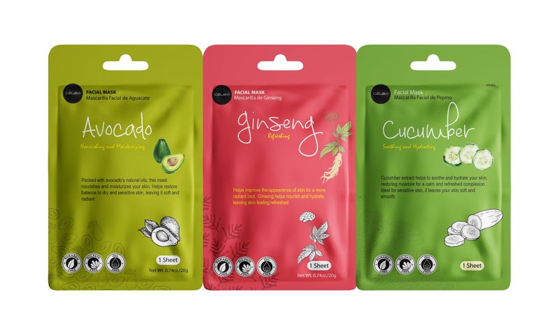 Celavi Cosmetics Celavi Essence Facial Sheet Face Mask Variety Set Classic Authentic Korean Moisturizing Skincare (Variation 1, 12 Count (Pack of 2)) - Image 4