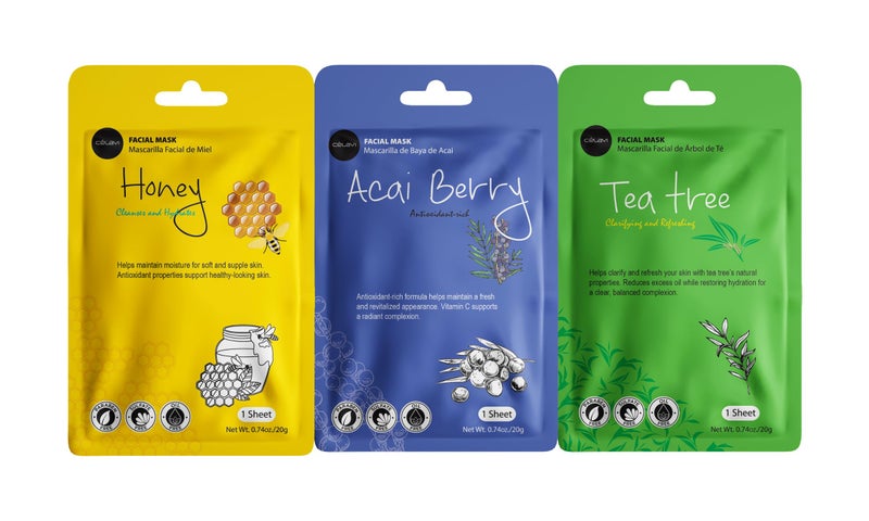 Celavi Cosmetics Celavi Essence Facial Sheet Face Mask Variety Set Classic Authentic Korean Moisturizing Skincare (Variation 1, 12 Count (Pack of 2)) - Image 3