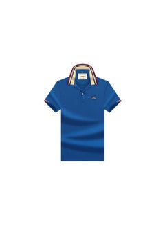 POLO قميص بولو رجالي صيفي جديد فضفاض بأكمام قصيرة مطرز  - Image 1