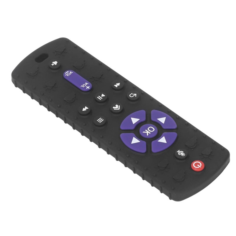 Baby Teething Toy: Black Food Grade Silicone - Gum Massage & Shape Learning Remote Control Teether for Babies 3‑24 Months Old - Image 5