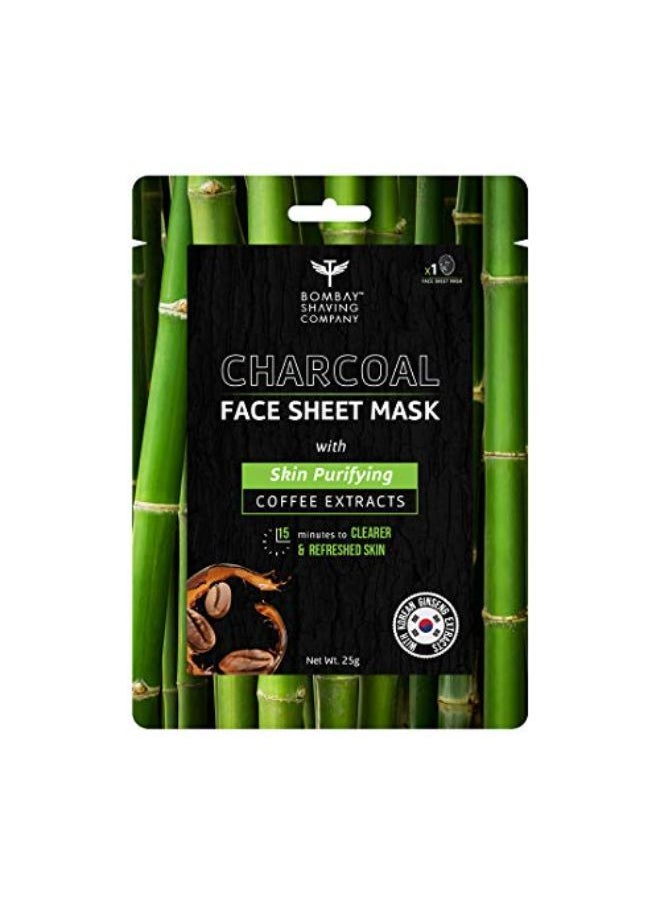 BOMBAY SHAVING COMPANY Charcoal Face Sheet Mask For Easy At-Home Skin Restoration  - Image 3